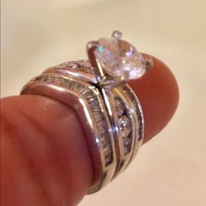 Cubic Zirconia Wedding ring set